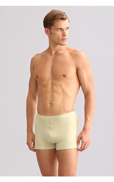 Mısırlı ORGANIC Pamuklu ZEUS LUXURY Regular Fit Metal Armalı Boxer Haki Ada
