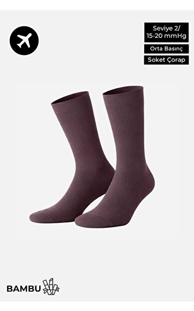 Mısırlı Unisex Bambu Özel Sıkılaştırıcı Teknolojiyle Uçuş Ve Pilot Soket Çorap Lavender