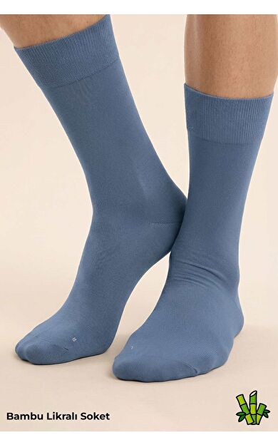 Mısırlı Unisex Bambu Soket Çorap Likralı Gece Mavisi