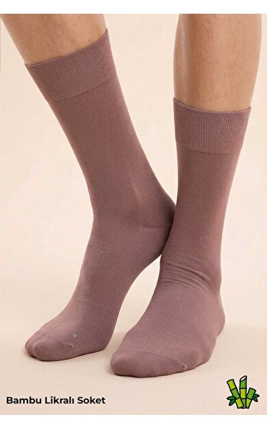 Mısırlı Unisex Bambu Soket Çorap Likralı Lavender