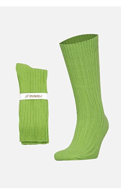 Mısırlı Unisex Pamuklu Bio Cotton Kışlık Soket Çorap Yeşil
