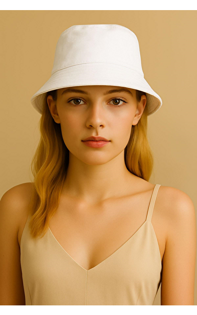 Mısırlı Unisex Safari Şapka Beyaz