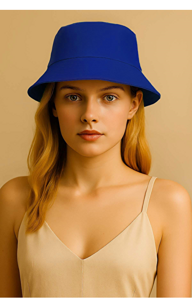 Mısırlı Unisex Safari Şapka Saks Mavi