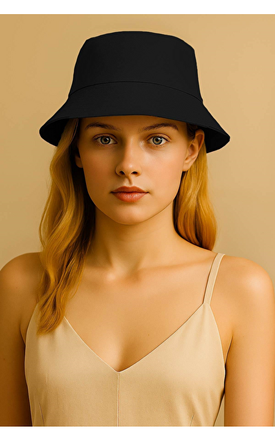 Mısırlı Unisex Safari Şapka Siyah