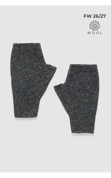 Mısırlı Unisex Yün Eldiven Siyah