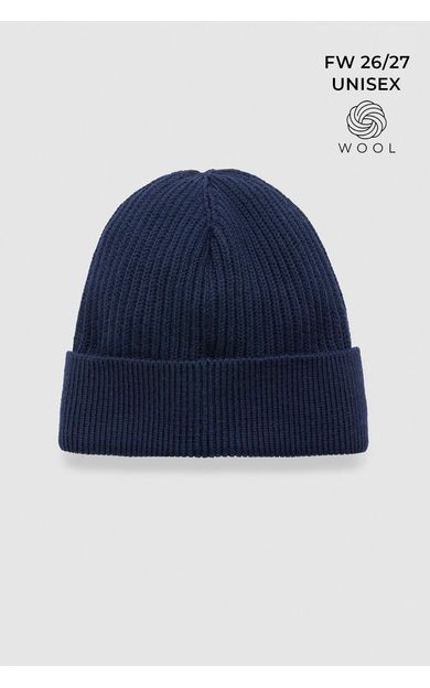 Mısırlı Unisex Yün Fitilli Bere Lacivert