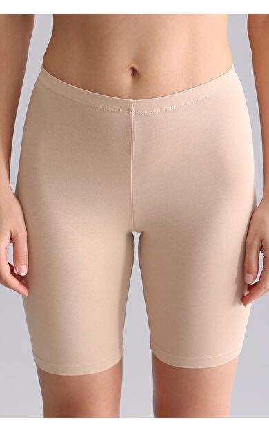 Modal By TENCEL ALICE Uzun Şort Külot Ten