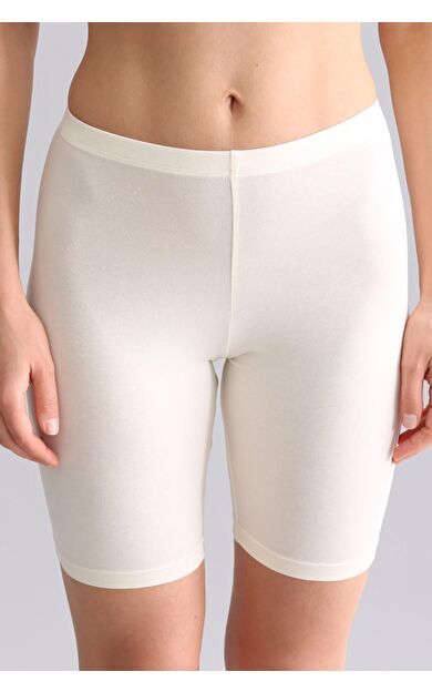 Modal By TENCEL ALICE Uzun Şort Külot Ekru