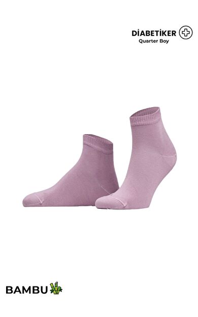 Unisex Diyabetik Bambu Kısa Konç Çorap Lavender