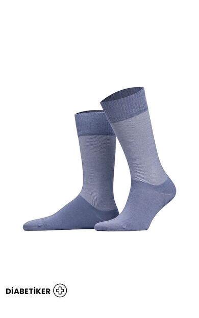 Unisex Diyabetik Bambu Soket Çorap Gece Mavisi