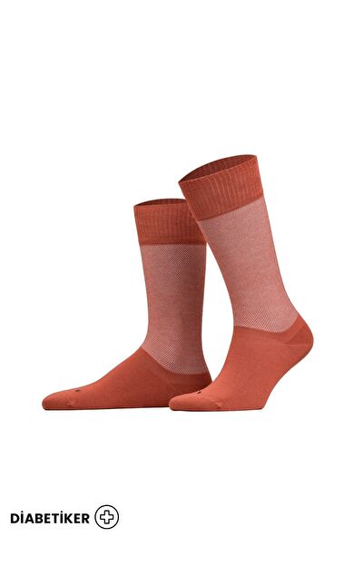 Unisex Diyabetik Bambu Soket Çorap Pas Kırmızı