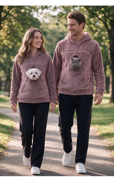 Unisex Pati Kucağı Sweatshirt Gül Kurusu
