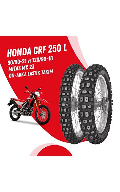 HONDA CRF 250 L MİTAS 90/90-21 + 120/90-18 MC-23 LASTİK TAKIMI