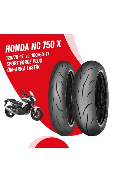 HONDA NC 750 X MİTAS SPORT FORCE + 120/70-17 + 160/60-17  LASTİK TAKIMI