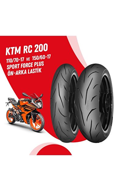 KTM RC 200 MİTAS SPORT FORCE + LASTİK TAKIMI 110/70-17 + 150/60-17