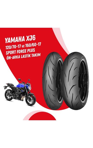 YAMAHA XJ6 MİTAS 120/70-17 + 160/60-17 SPORT FORCE + LASTİK TAKIMI