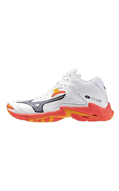 Wave Lightning Z8 MID Unisex Voleybol Ayakkabısı Beyaz / Turuncu