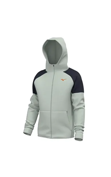 Athletics Rb Erkek Kapüşonlu Fermuarlı Sweatshirt Gri / Lacivert