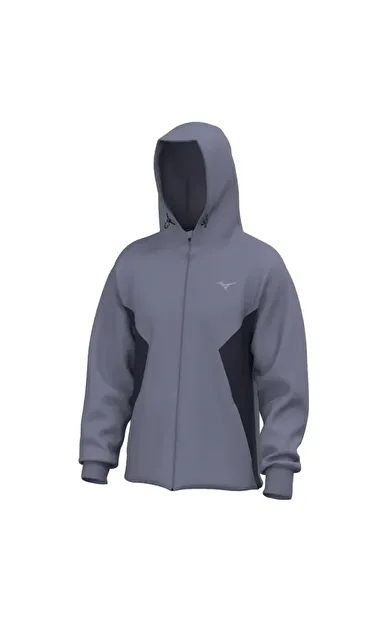 Athletics Sweat Jacket Erkek Kapüşonlu Fermuarlı Sweatshirt Gri / Lacivert