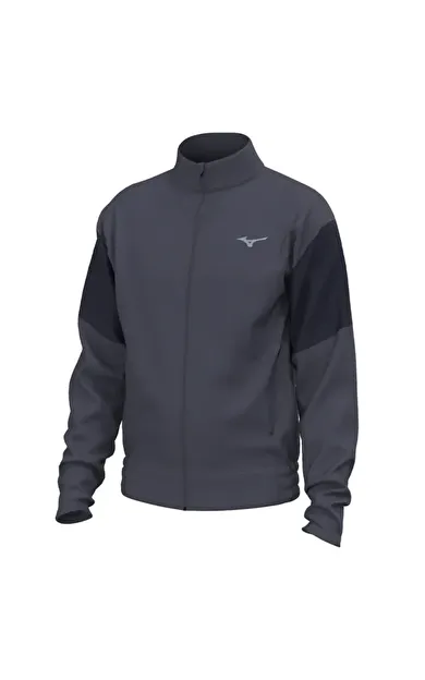 Athletics Track Jacket Erkek Fermuarlı Sweatshirt  Gri / Lacivert