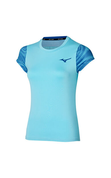 Charge Printed Tee Kadın Tişört Mavi