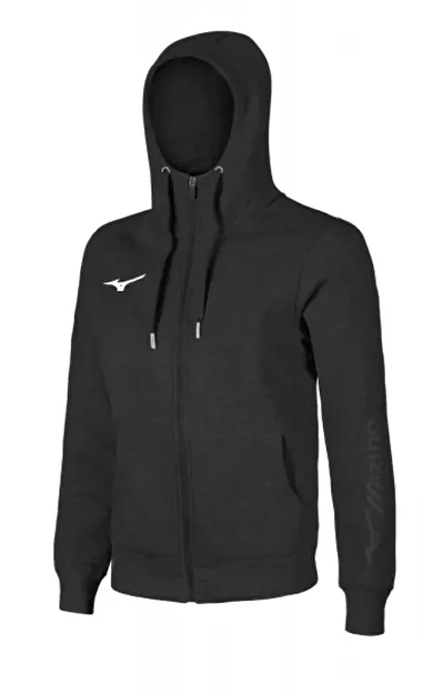 Mizuno Sweat Fermuarlı Kapüşonlu Erkek Sweatshirt Siyah