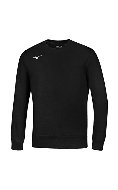 Mizuno Terry Crew Erkek Sweatshirt Siyah