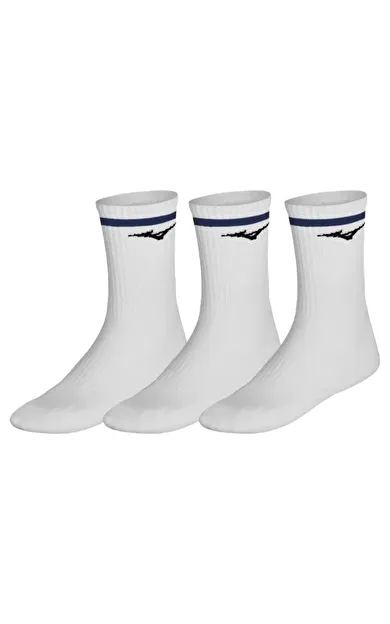 Mizuno Training With Line 3P Çorap Beyaz