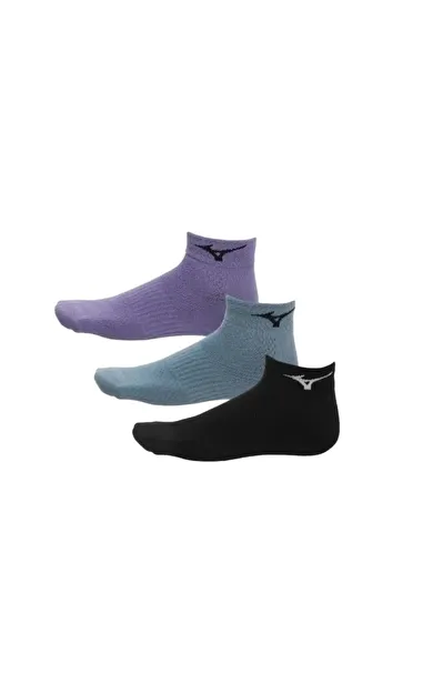 Training Mid 3P Unisex Çorap Siyah / Yeşil / Mor