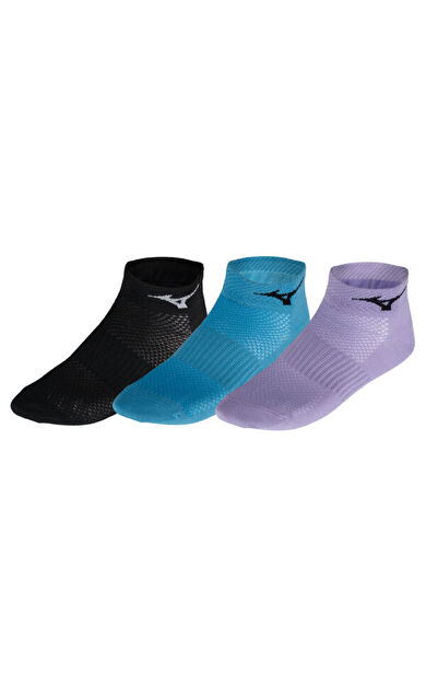 Training Mid 3P Unisex Çorap Siyah/Mavi/Gri