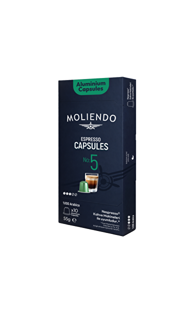 MOLİENDO Nespresso Uyumlu No:5 Alüminyum 10 Kapsül