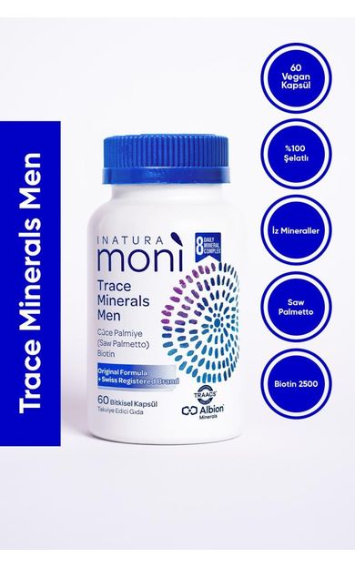 Inatura Moni Trace Minerals Men Saw Palmetto Biotin 60 Kapsül