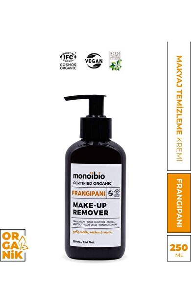 Frangipani Organik Makyaj Temizleme Kremi - Yüz Ve Göz Makyaj Temizleme Sütü 250 ml
