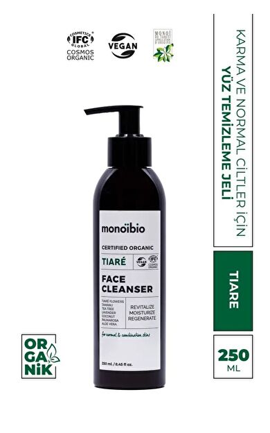 Tiare Normal Karma Ciltlere Özel Organik Yüz Temizleme Jeli - Tüm Ciltler Için Uygundur 250 ml