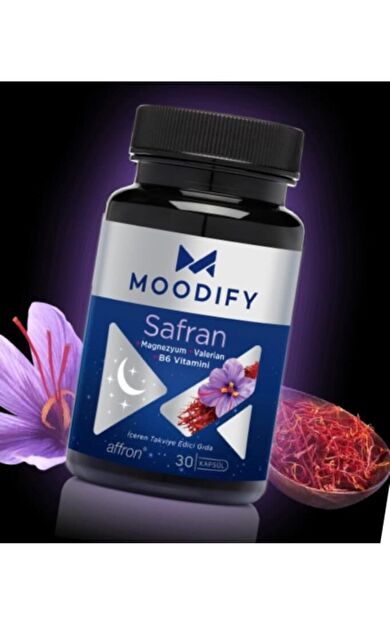 Moodify Safran Magnezyum Valerian B6 Vitamin 30 Kapsül -SKT: 05/2029