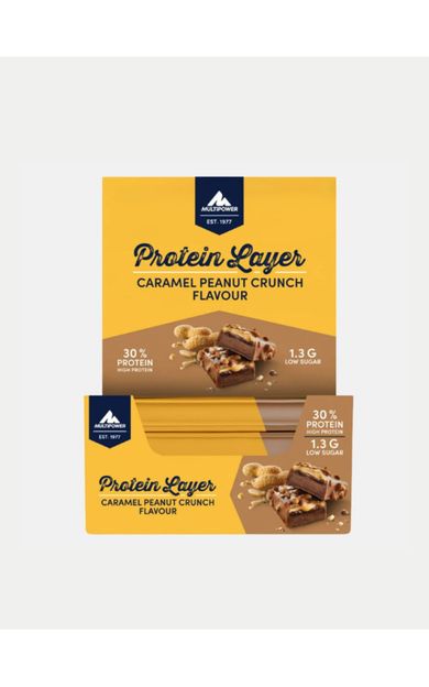 Multipower Protein Layer Yerfıstıklı &amp; Karemelli Bar 18 Adet