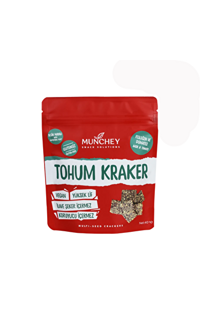 MUNCHEY Domates Fesleğenli Tohum Kraker 40g