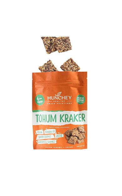 MUNCHEY Soğan ve Sarımsaklı Tohum Kraker 40g