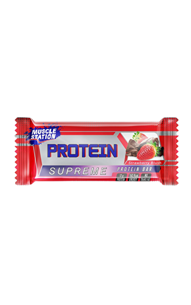 MUSCLE STATİON Supreme Protein Bar Çikolata Çilek 40g