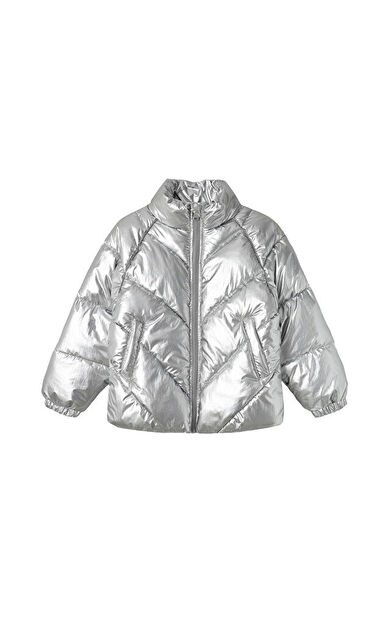 Name it kids Nkfmisty Puffer Çocuk Günlük Mont 13233969-SILVER Gri