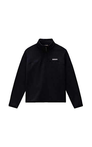 Napajiri T-DERGANA HZ Erkek Outdoor Çeyrek Fermuarlı Polar Üst NP0A88UZ9411 Siyah