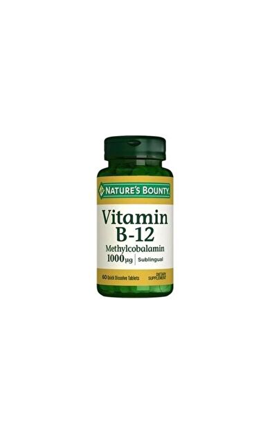 Nature's Bounty B-12 1000 mcg 60 Dilaltı Tableti