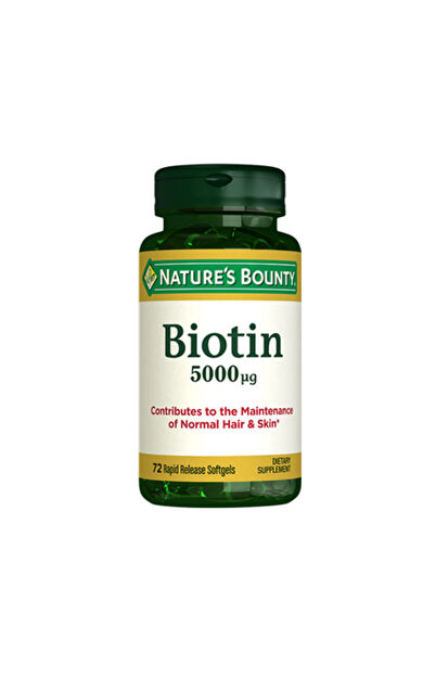 Natures Bounty Biotin 5000 mcg Takviye Edici Gıda 72 Kapsül