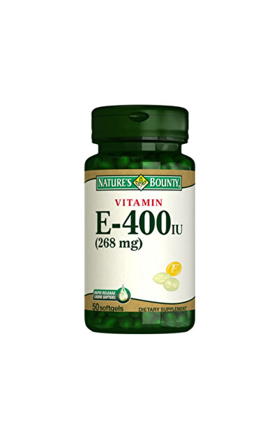 Natures Bounty Vitamin E-400 IU Takviye Edici Gıda 50 Jelatin Kapsül