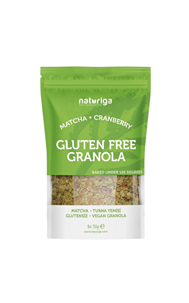 NATURİGA Glutensiz Matcha &amp; Cranberry Granola 250g