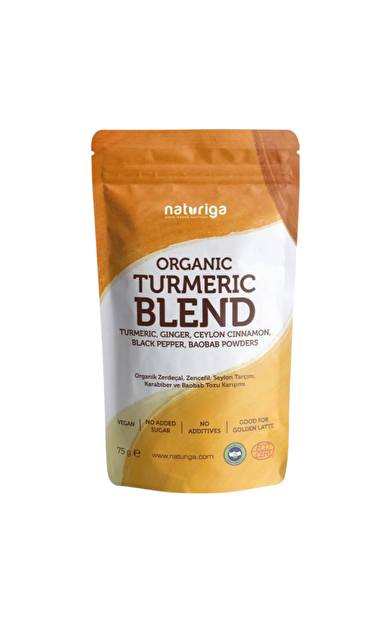 NATURİGA Organik Zerdeçallı Karışım (Altın Süt Karışımı) 75g