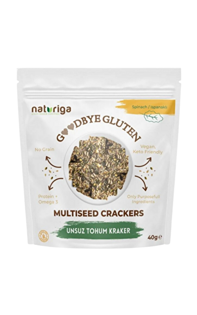 NATURİGA Unsuz Tohum Kraker/Ispanaklı 40g