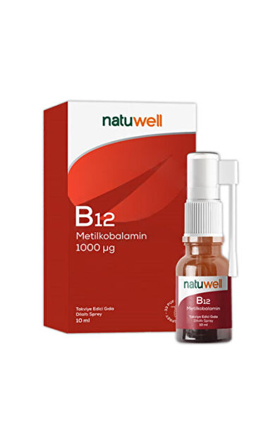 Natuwell B12 1000 ug Takviye Edici Gıda Dilaltı Sprey 10 ml