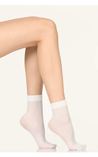 NBB Beyaz 70 Denye Soft Soket Çorap