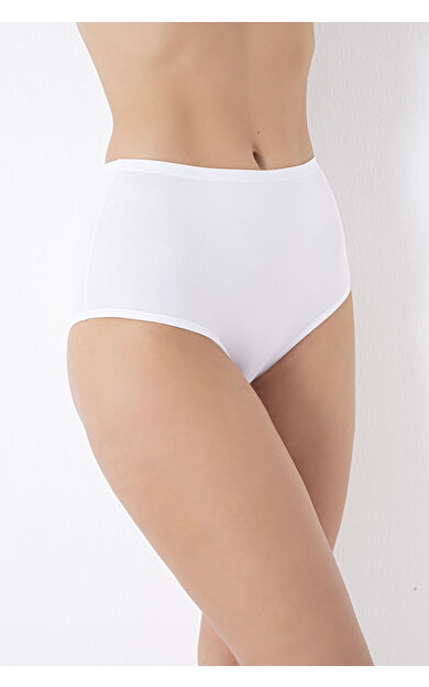 Beyaz Cushy İz Yapmaz Yüksek Bel Külot